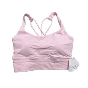 Lululemon Womens Free To Be Longline Sports Bra Flush Light Pink FUSP Sz 4 New